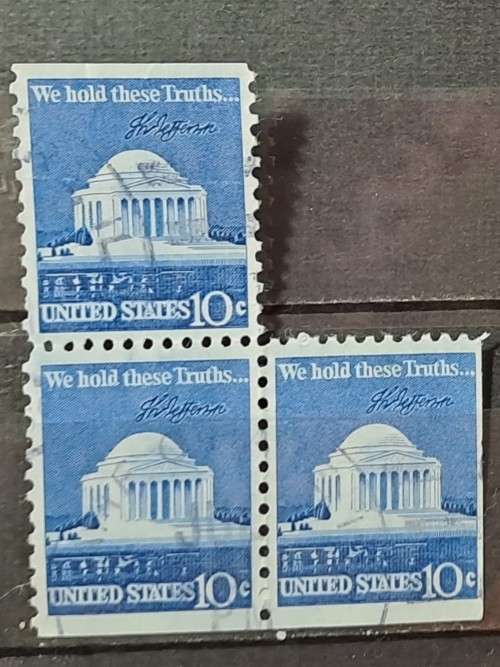 1973 -  Trio - USA - 10c - Jefferson Memorial