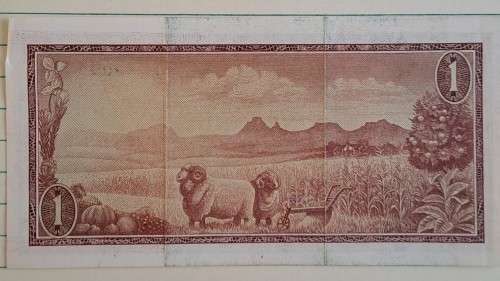1967 - One Rand/Een Rand -  A202 215628 -  TW de Jongh 1st Issue -  Demonetised -  Yes - Watermark -