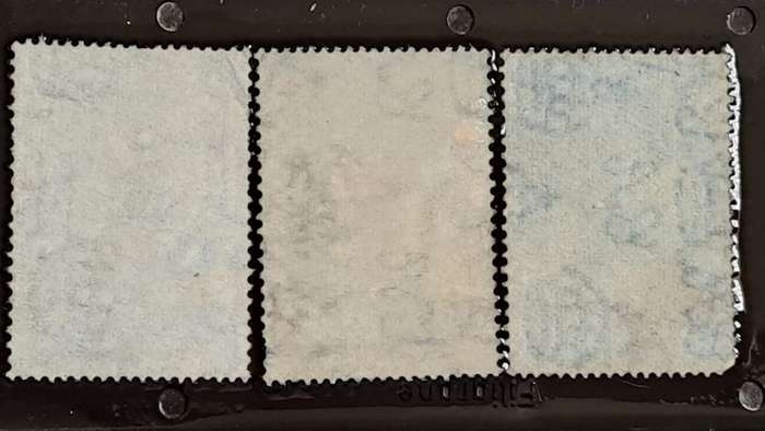 1955 - Singapore Malaya -  WM - 20, 25,  50 - Queen Elizabeth II