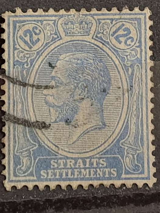 1922 - Straits Settlements (Malay Peninsula)  - WM - 12 - King Edward VI
