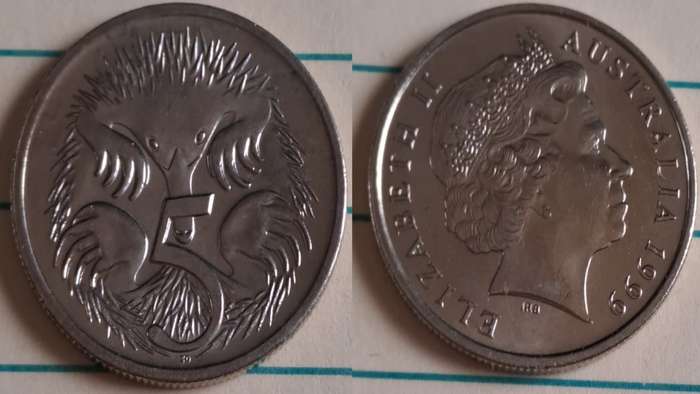1998 - Australia  -  AU/UNC - 3rd portrait of Queen Elizabeth II - Demonetised - No - Copper-nickel