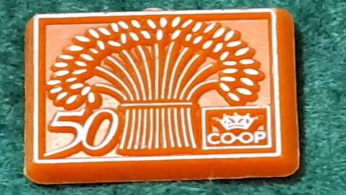 Pin: Vintage Dutch Advertising  - `Co-Op 50` - Supermarket Anniversary