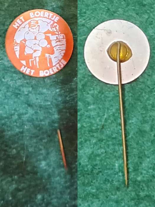 Pin: Vintage Dutch Advertising  - `Het Boertje` - Orange