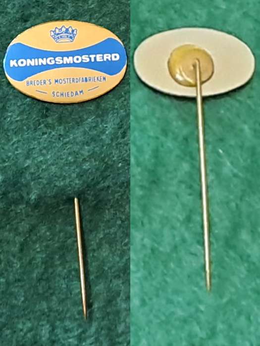 Pin: Vintage Dutch Advertising  - `Koningsmosterd Breder`s Mosterdfabrieken - Schiedam`