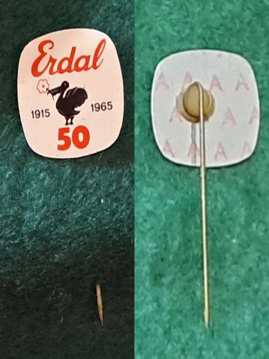 Pin: Vintage Dutch Advertising  - `Erdal 1915 - 1965 -  50`