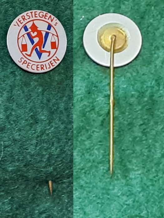 Pin: Vintage Dutch Advertising  - `Verstegen`s Specerijen` - red