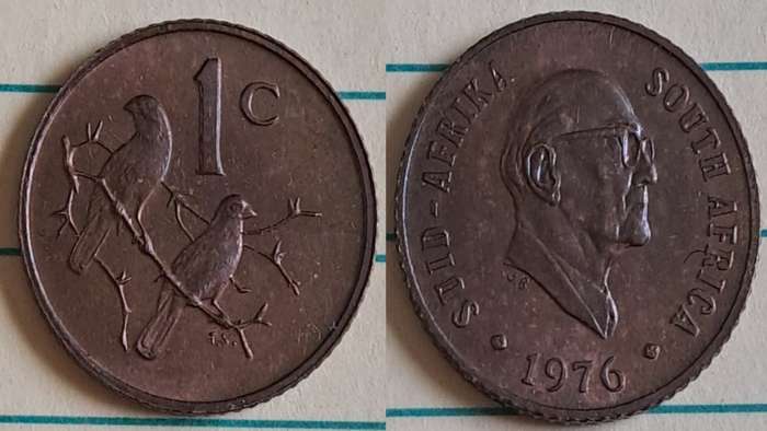 1976 - SA -  1 - AU/NC- Circulating commemorative coin: The end of Jacobus Johannes Fouche`s preside