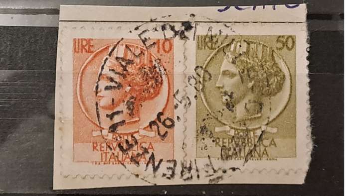 1953-1957 - Italy - 10 + 50 - Syracusan Coin