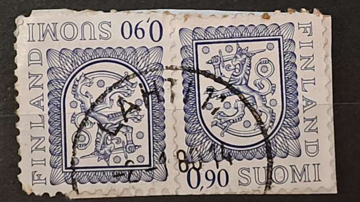 1977 - Finland -  Postmark Lahti - 0.90 + 0.90 - Pair -  Lion