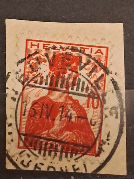 1909 - Switzerland - Postmark La Neuveville - 10 - Helvetia