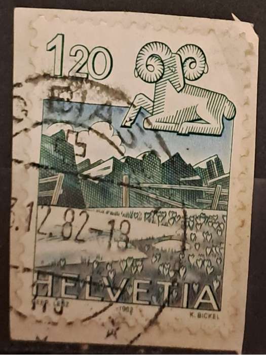 1982 - Switzerland - Postmark Biasca - 1.20 - Agriculture