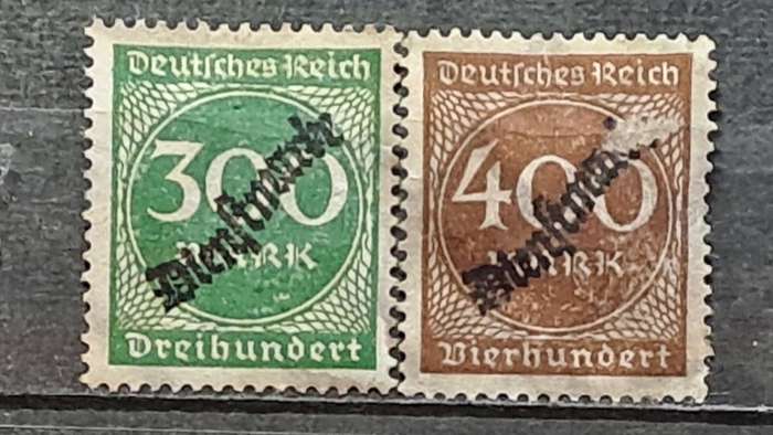 1923 - Deutches Reich -  Unused - 300 Mark/400 Mark - Service Stamps
