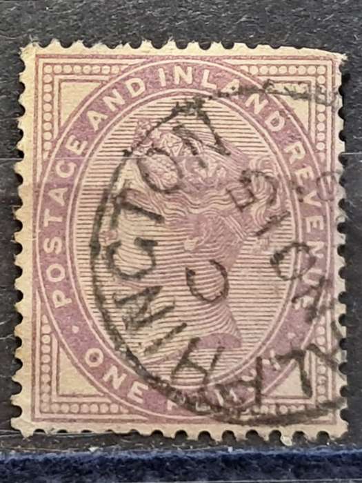 1881 - UK -  Postmark Alphington Australia - 1 Penny - Queen Victoria - Inscription `POSTAGE AND INL