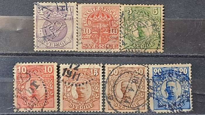 Sweden : 1911-1919: Lot of 7
