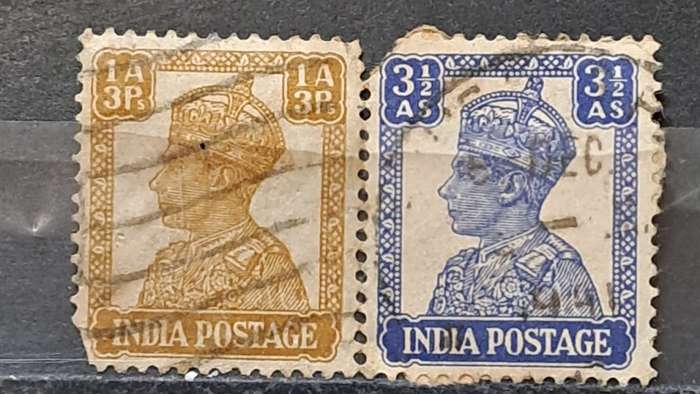 1941-1943 - India - 1´3A´P + 3½A - King George VII
