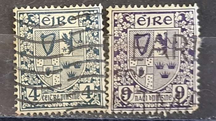 1940-1946 - Eire/Ireland - 4P + 9P - Daily Stamps