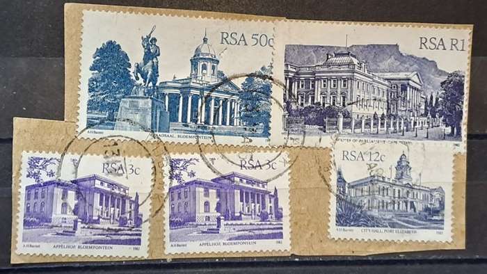1982-1987 - South Africa - 50 + R1 + 3 + 3 + 12 - Buildings