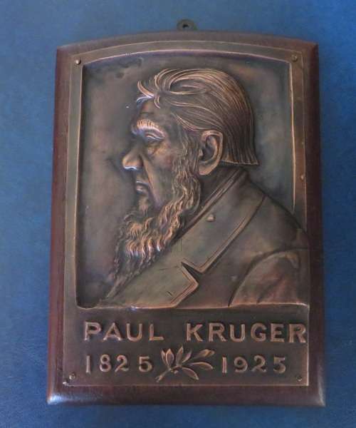 RARE - Paul Kruger Plaque Made By Famous Anton van WOUW dated 1825 - 1925**