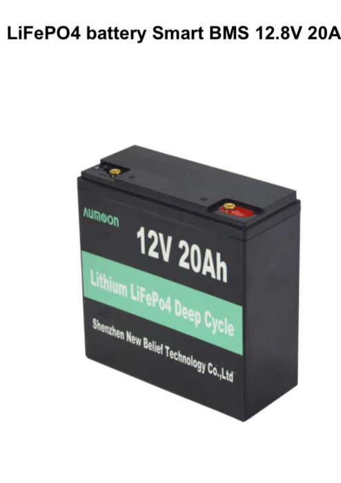 Aumoon 12V-20A LiFePo4 Battery with Smart BMS