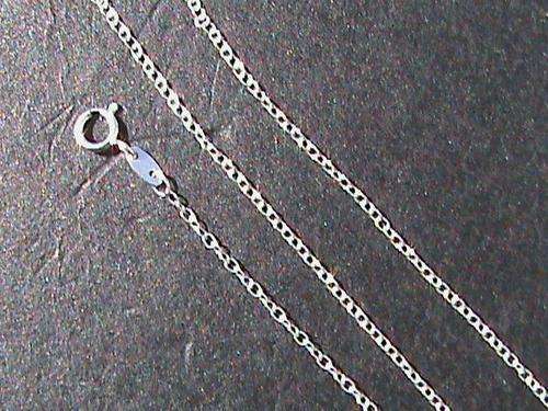 STERLING SILVER CHAIN, 45 CM THIN OVAL LINK