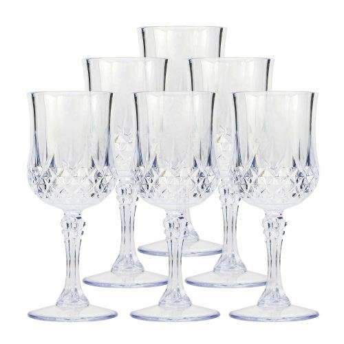 Brand New 6 Piece Crystal White Goblet Wine Glasses - Ready To Ship Items