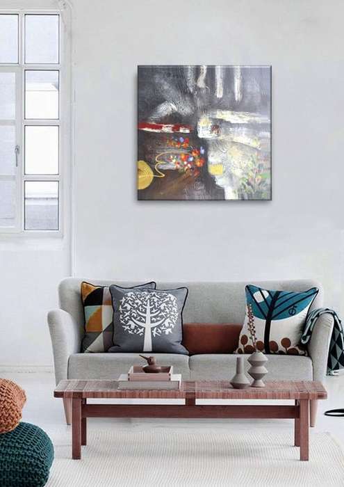 Brand New Wall Art Assorted Pattern Oil Painting on Canvas (50 x 50cm)