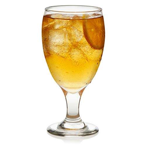 6 Piece Clear Classy Stemmed Craft Beer and Ale Glass Set