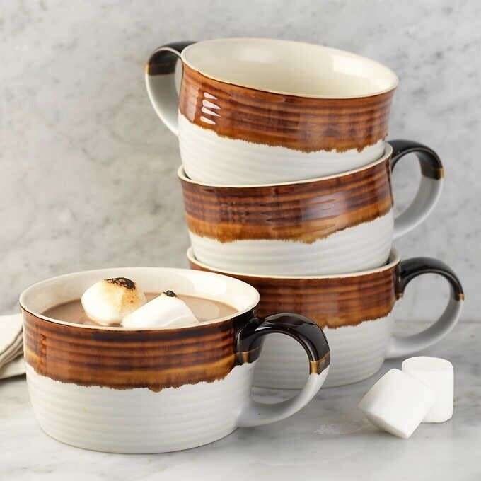 Beautifully 700ml Soup Bowl with Handle - 1 Pcs