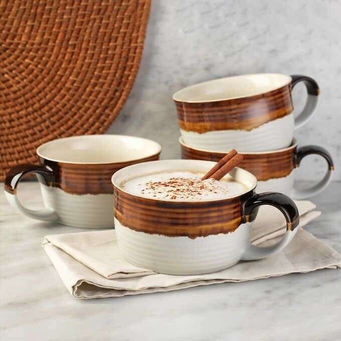 Beautifully 700ml Soup Bowl with Handle - 1 Pcs