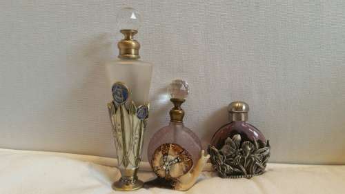 Three Art Deco Perfume Bottles