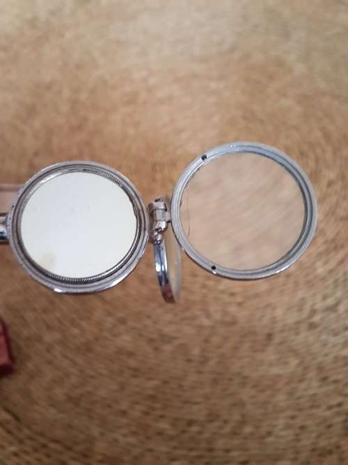 Vintage French Compass Field Mirror Magnifying glass binocular combination tool