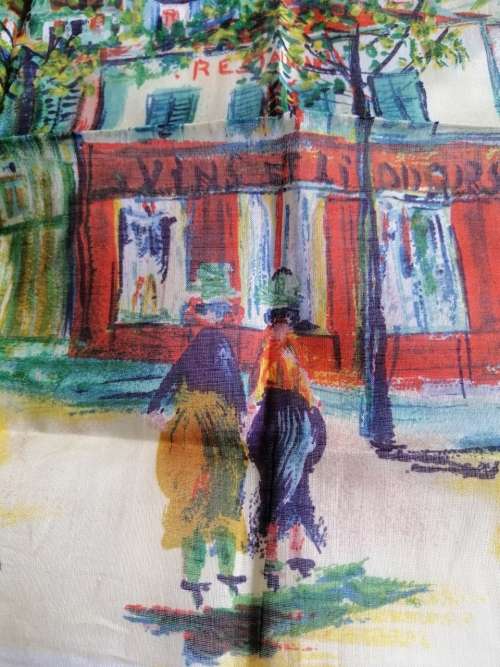Kreier Silk Handkerchief Monmartre 1964