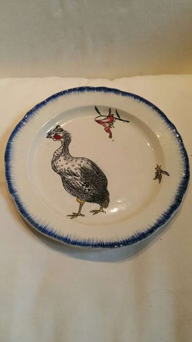 A Cica 1870 Set of Four Creil et Montreau Pottery Rousseau Pattern Dessert Plates.