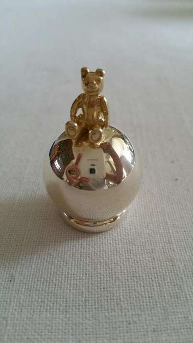 A Hallmarked Silver Tooth Fairy Box, Teddy Sitting on a Ball.
