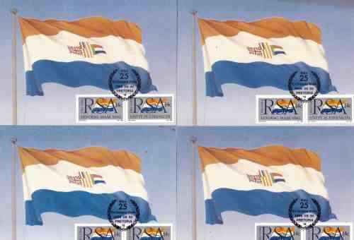 RSA 1986 FLAG COMBO ( FULL SHEETS X 2 , FDCS X5 , CONROLS AND POSTCARDS )