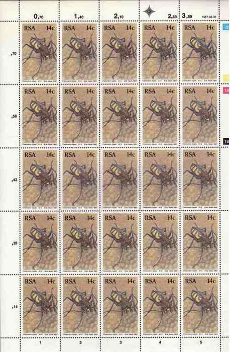 RSA 1987 BEETLES COMBO ( FULL SHEETS SET , POSTCARDS SET,  FDCS, UMM PAIRS)