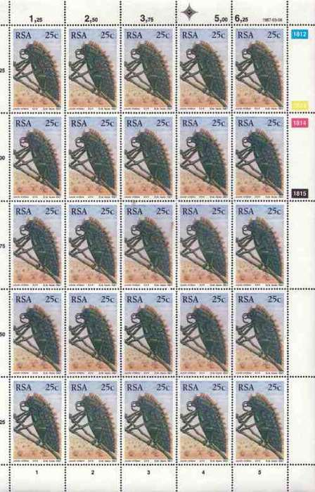 RSA 1987 BEETLES COMBO ( FULL SHEETS SET , POSTCARDS SET,  FDCS, UMM PAIRS)