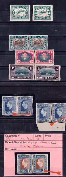 Union Mint / MNH selection CV R 4000+ incl some flaws and varieties