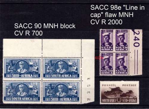 Union Mint / MNH selection CV R 4000+ incl some flaws and varieties