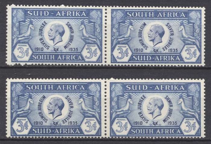 1935 Silver Jubilee 3d Pairs x 2 Superb U.M.M. - CV R 1400