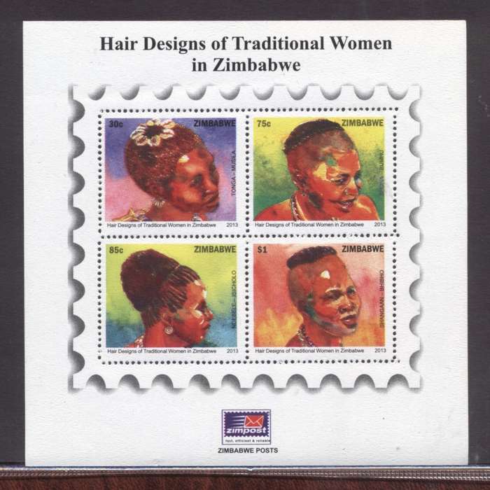 Zimbabwe 2013 Hair Designs Superb Sheetlet