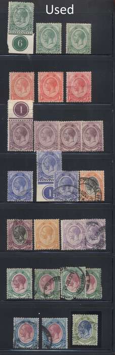 1913 Portrait of KGV Selection - Mint & Used - see scans