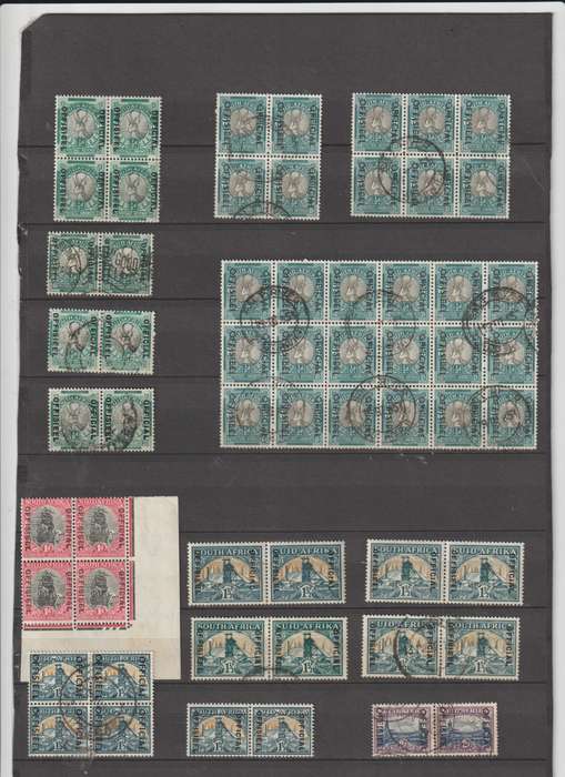 South Africa Official stamps mint/used pairs, blocks (High CV !!!)