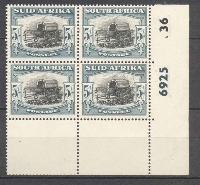 1947 CC 121 5s Superb Block (MLH on 1 stamp) CV R 1800 !
