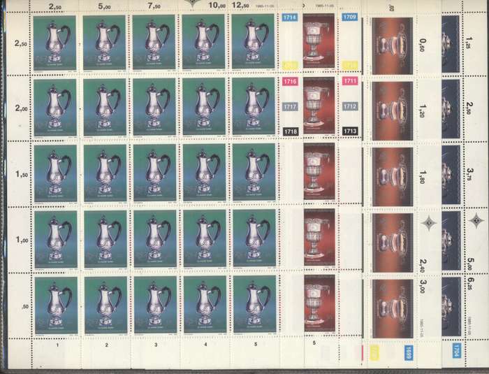 RSA 1985 Cape Silvers Full sheets set of 4 - Superb