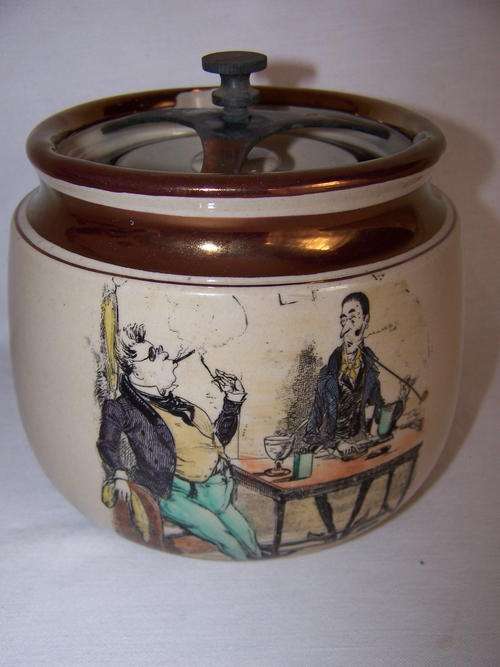 Gray's Pottery Tobacco Jar, Made In Stoke-On-Trent, England c. 1920.
