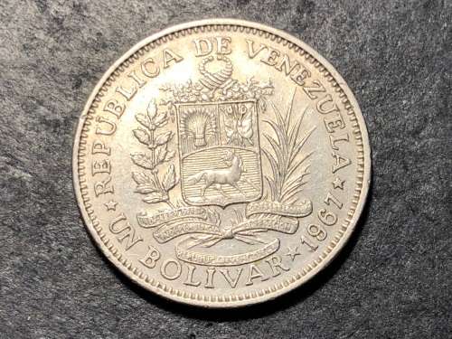 1967 Venezuelan 1 Bolívar coin
