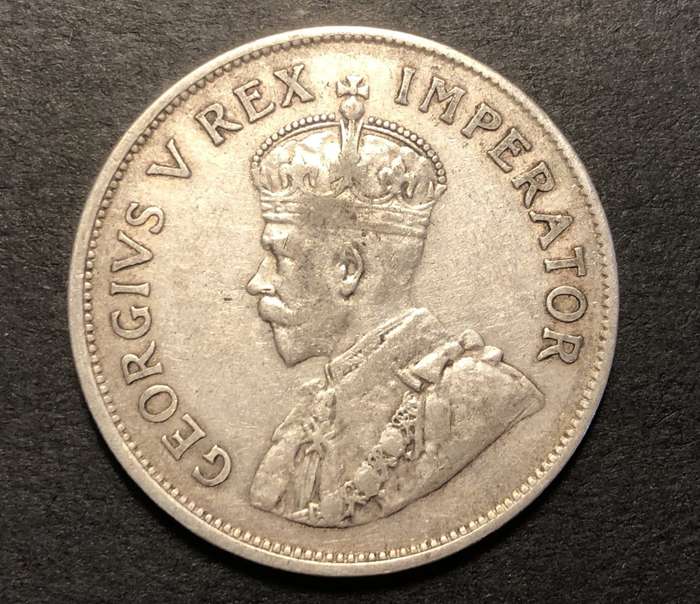 Scarce 1934 S.A. Union 2 ½ shillings (half crown) silver coin