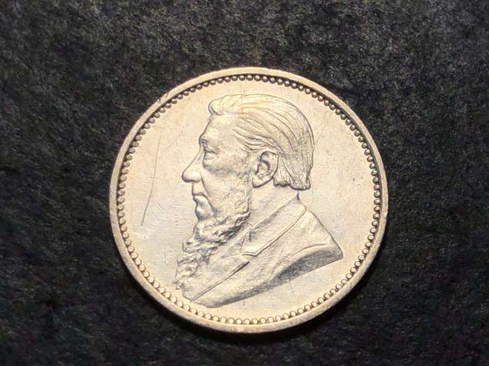 Very Nice 1892 ZAR Kruger Silver 3 pence (tickey) coin - Slightly scratched