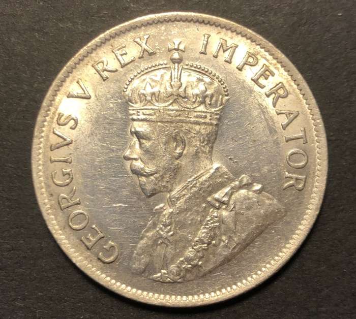 Scarce 1936 AU+ SA Union Silver 2 1/2 shilling coin - Catalogue Value in AU is R10,000